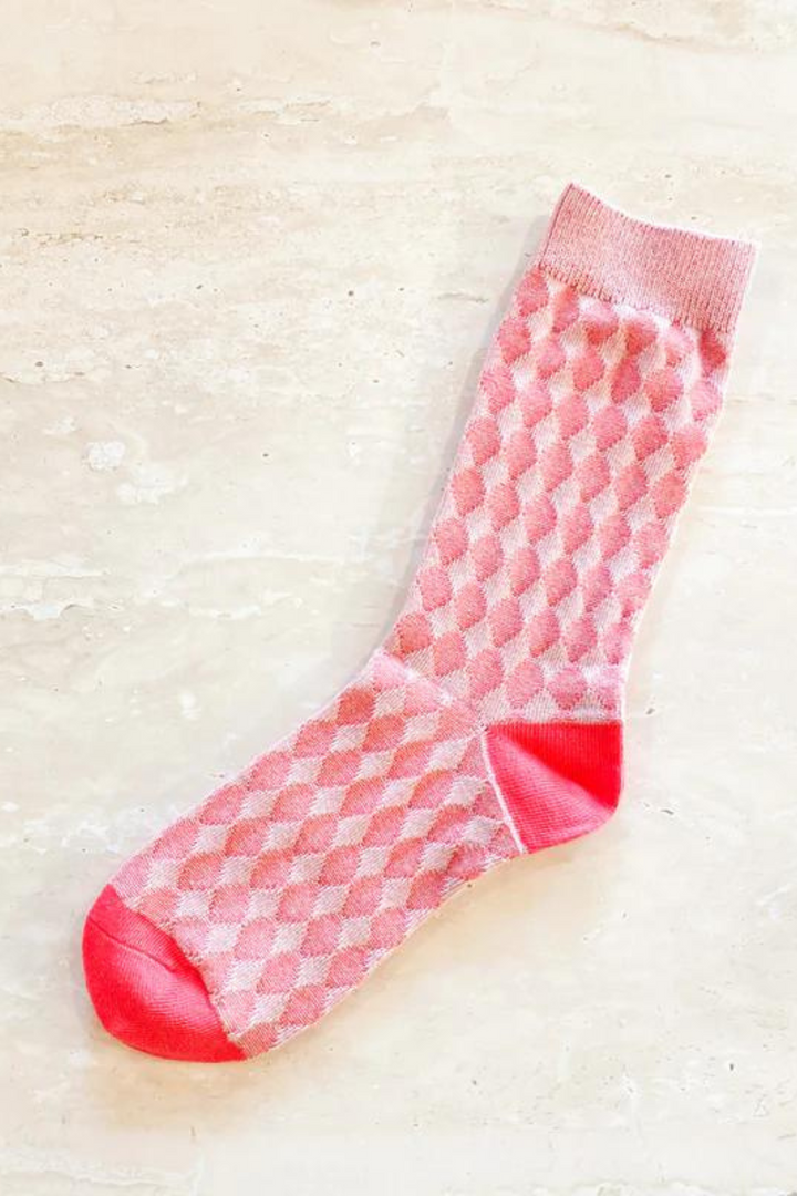 Maison Diamond Socks - Pink