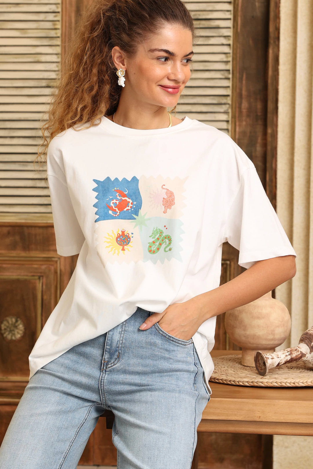Tiger Tee - White