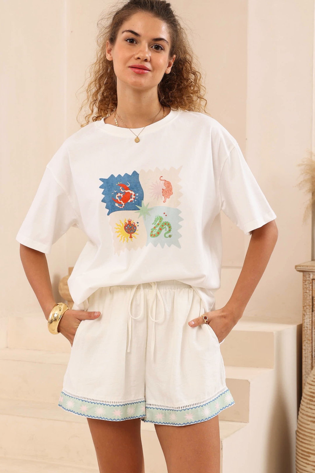 Tiger Tee - White