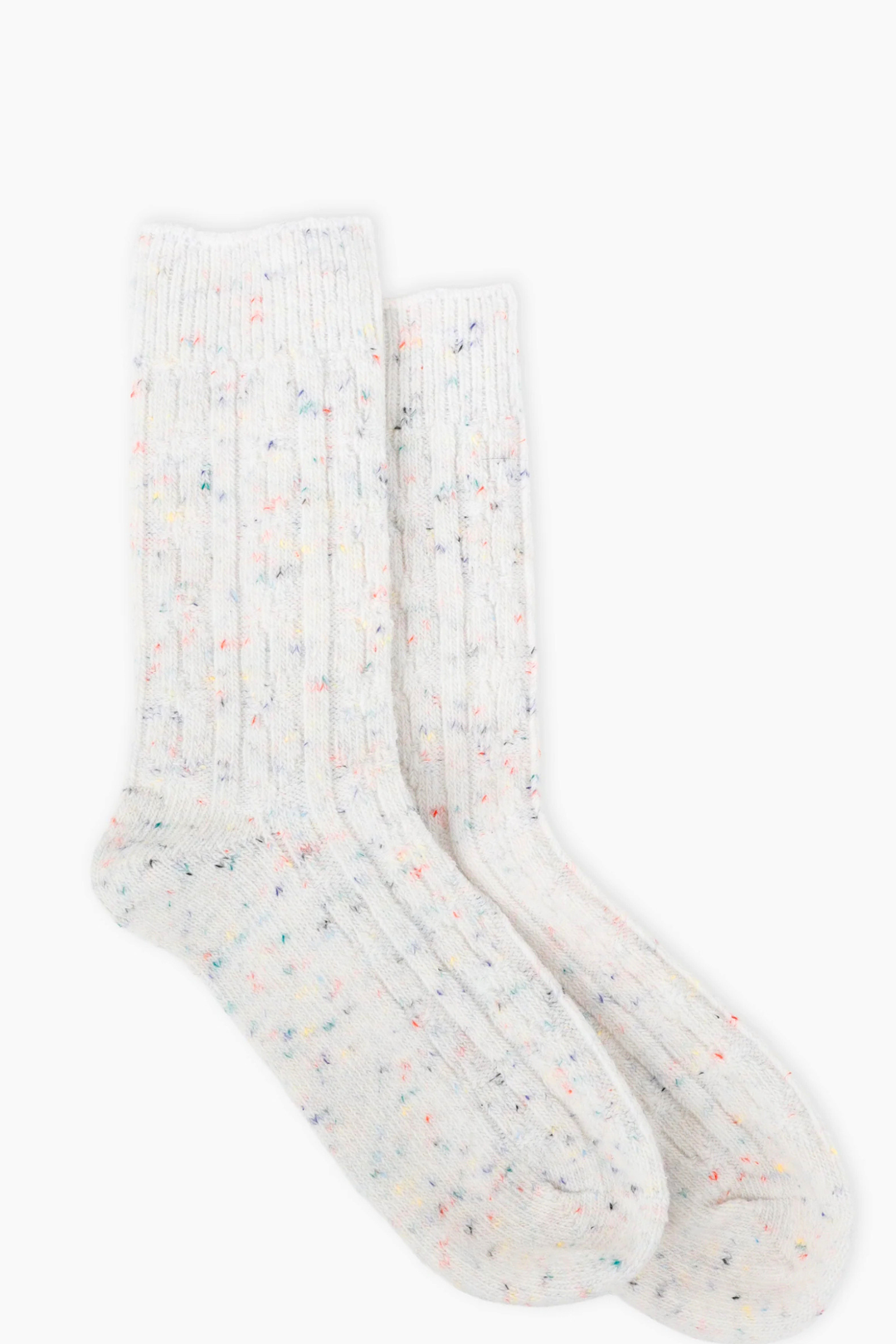 Cream Fleck Wool Socks
