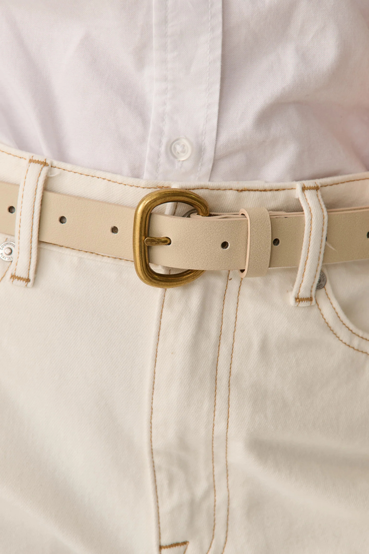 Hudson Buckle Belt - Beige