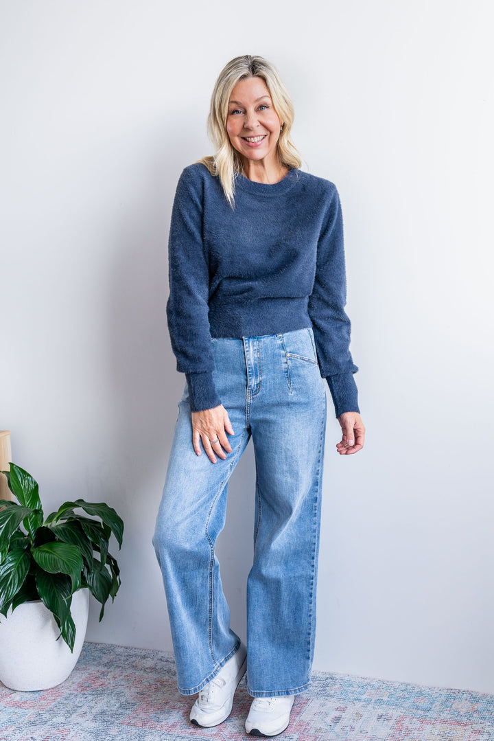 Billie Wide Leg Jean - Blue