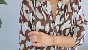 Marsa Button Top - Chocolate