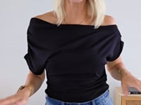 Off shoulder ruched tops.mp4