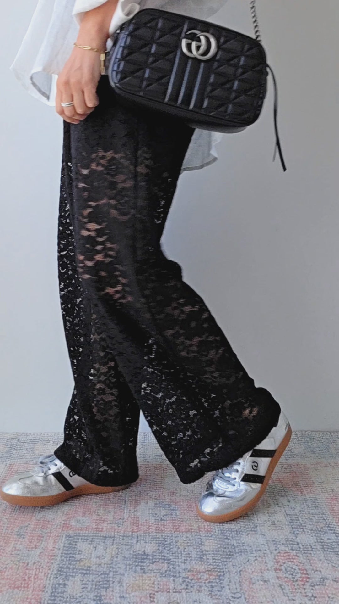 Drawstring Lace Pant - Black