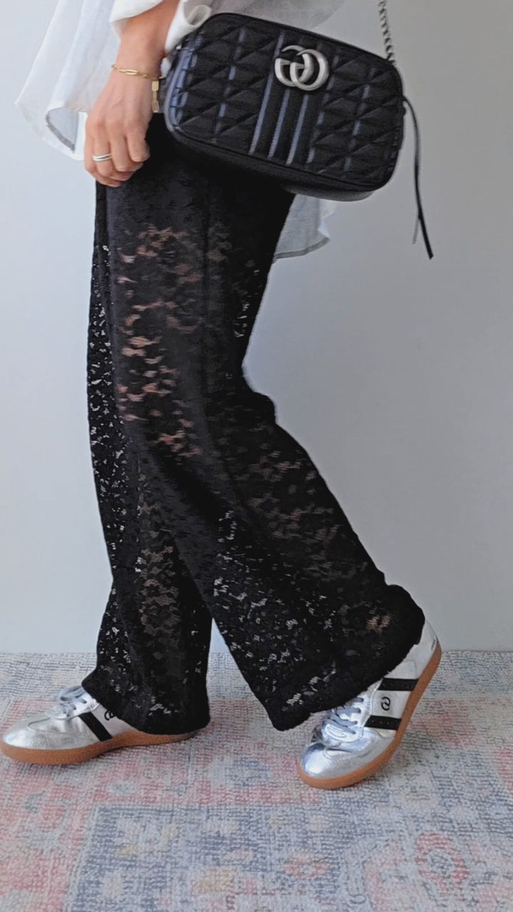 Drawstring Lace Pant - Black