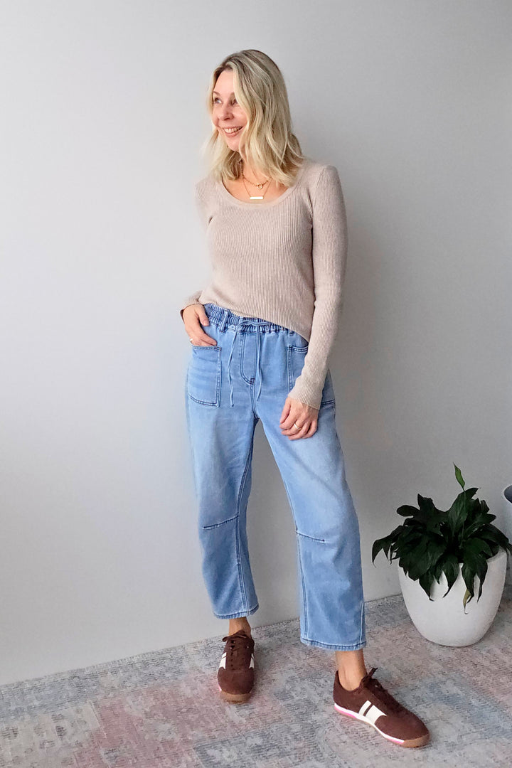 Barrel Jogger - Blue - Mabel and Woods