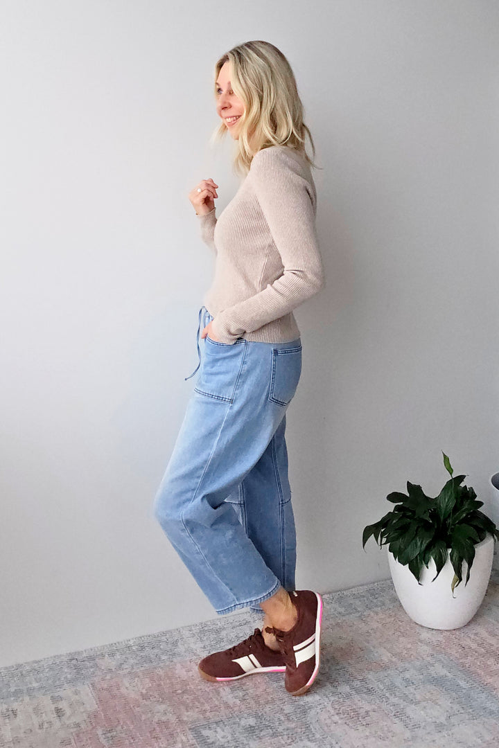 Barrel Jogger - Blue - Mabel and Woods