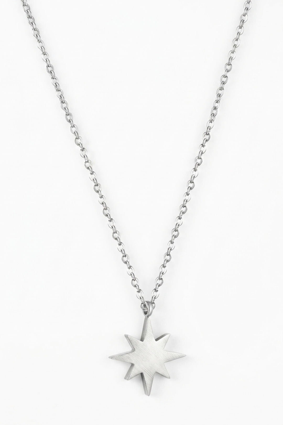 Star Point Necklace - Silver