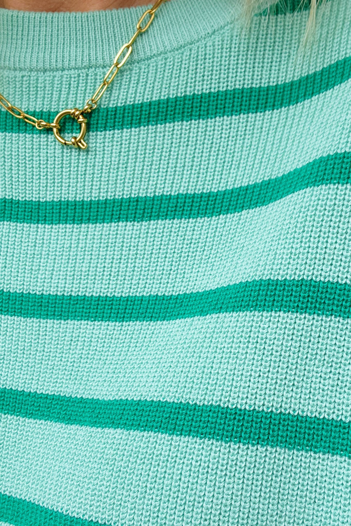 Lynx Top - Mint Stripe