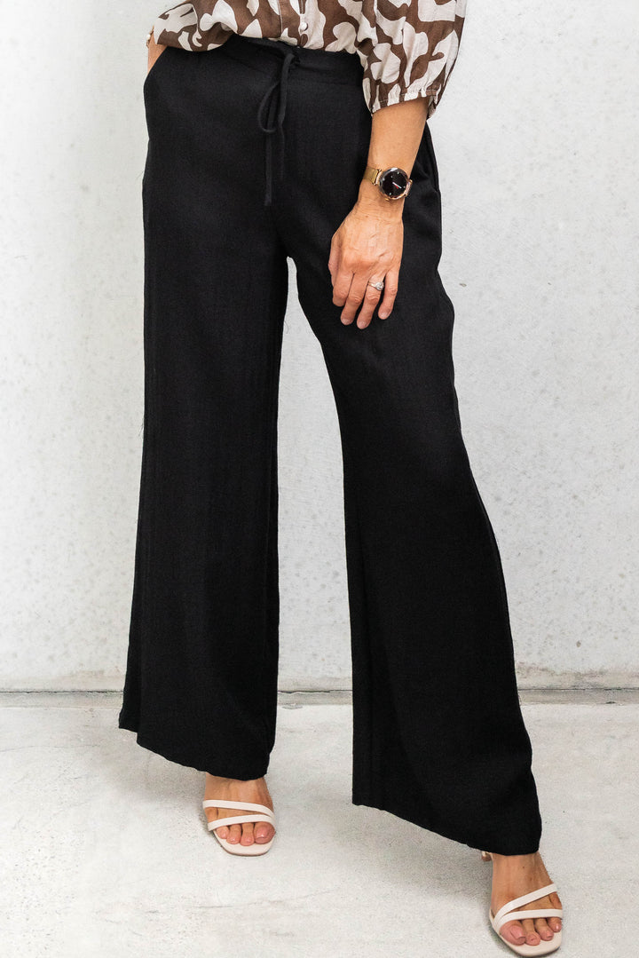 Hudson Light Drape Pants - Black