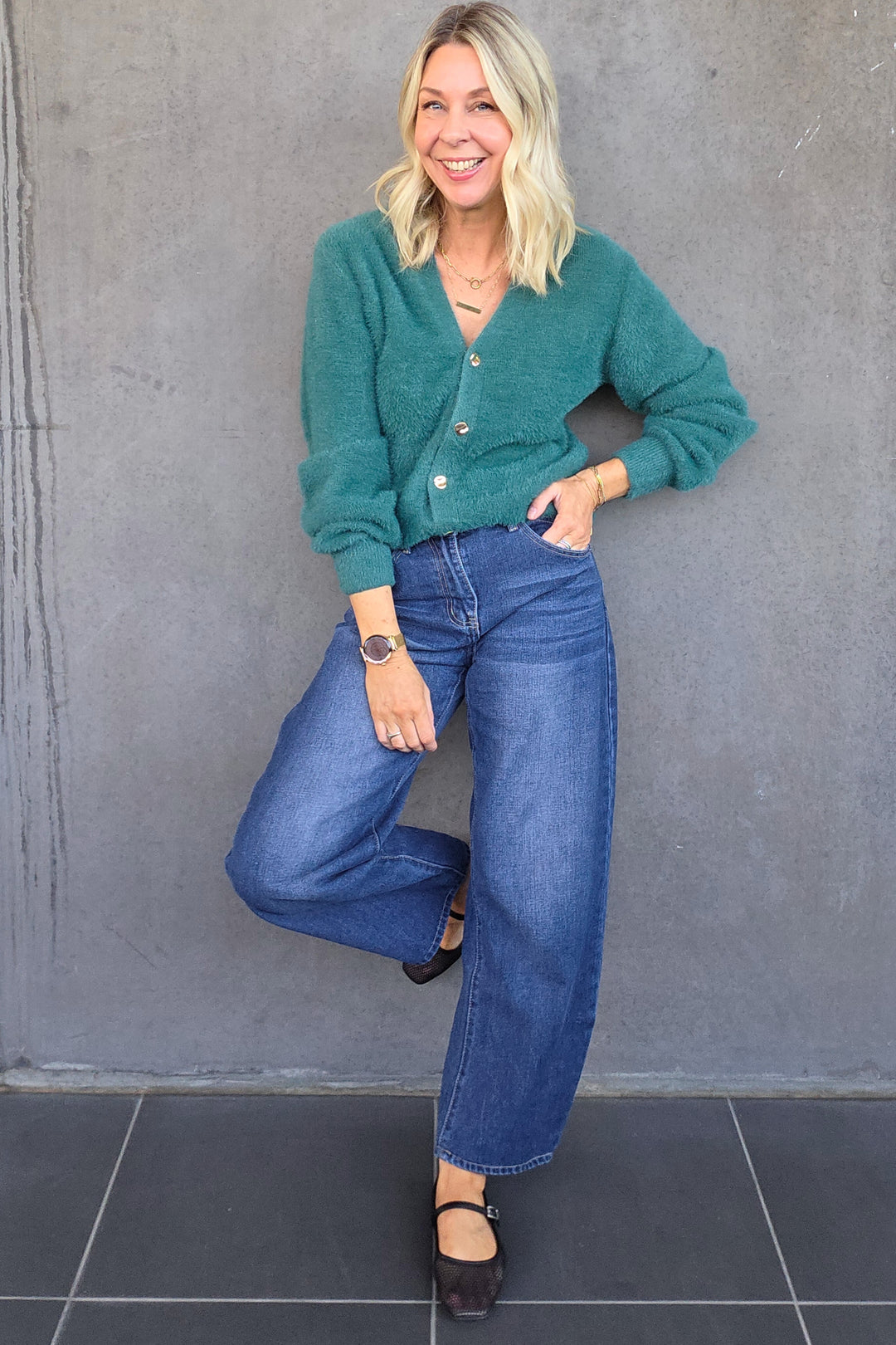Liza Barrel Jean - Dark Wash - Mabel and Woods