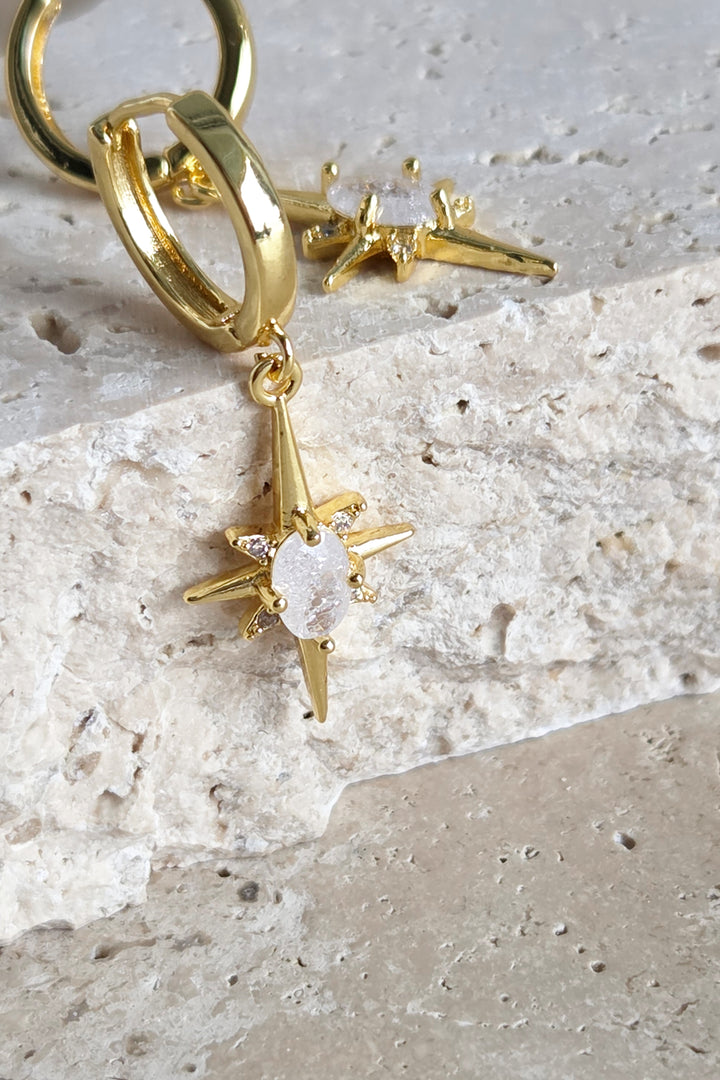 Opal Star Earring