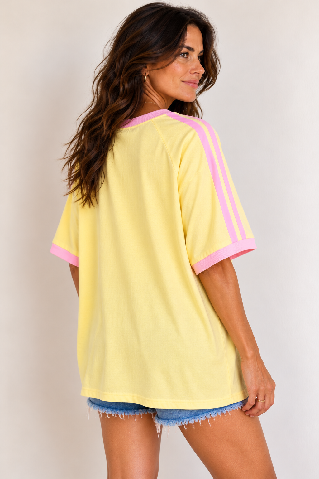 Doing My Best V Neck Tee - Yellow
