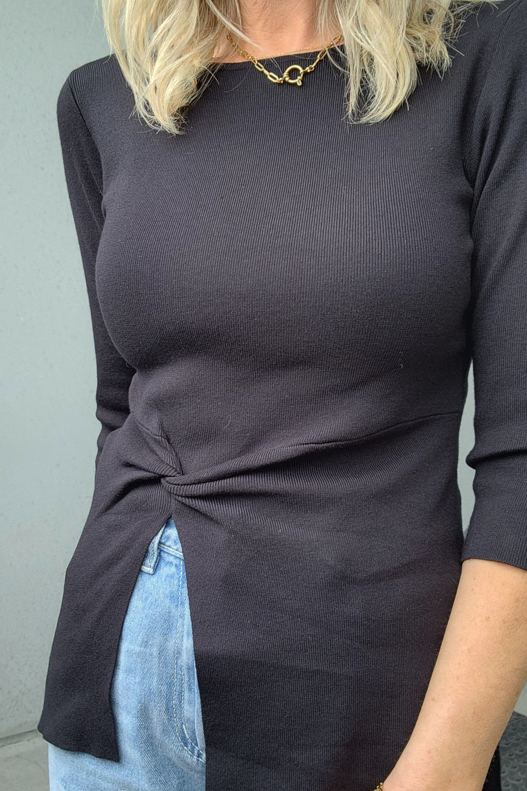 Twist Front Top - Black