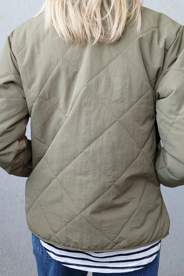 Quilted Spring Jacket - Olive
