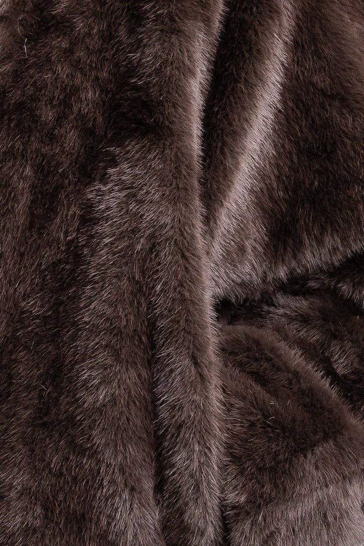 Faux Fur Bomber - Chocolate - Mabel and Woods