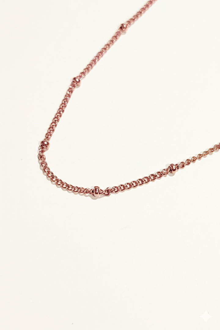 Rose Gold Dot Bead Necklace