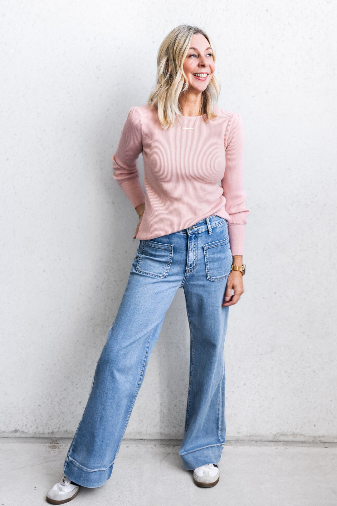 Isabella Rib Knit - Dusk Pink