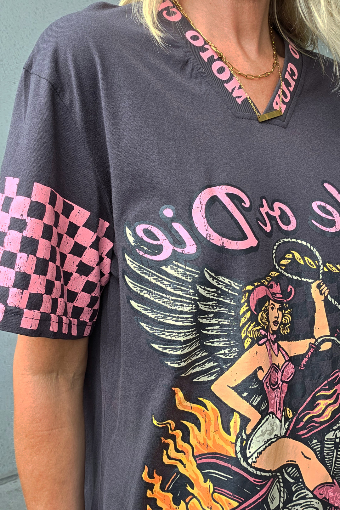 Daytona Tee - Charcoal - Mabel and Woods