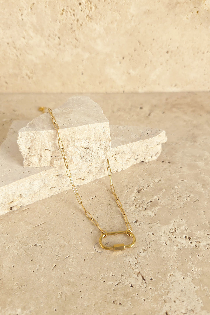 Charm Oval Link Chain Necklace