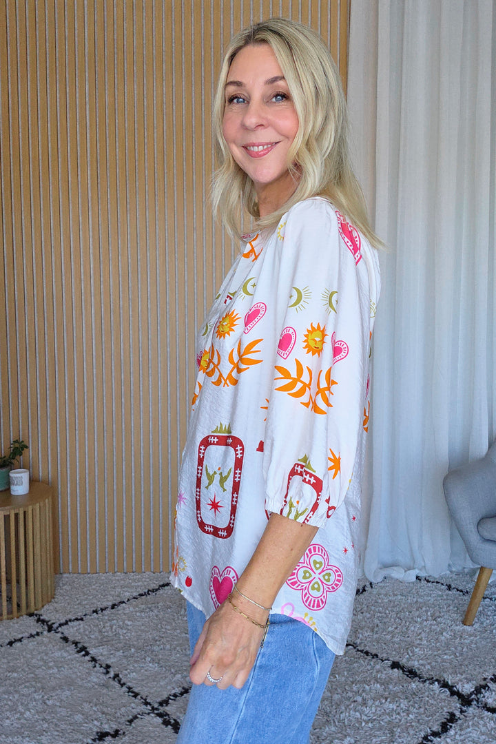 Cosmic Love Shirt - Cream