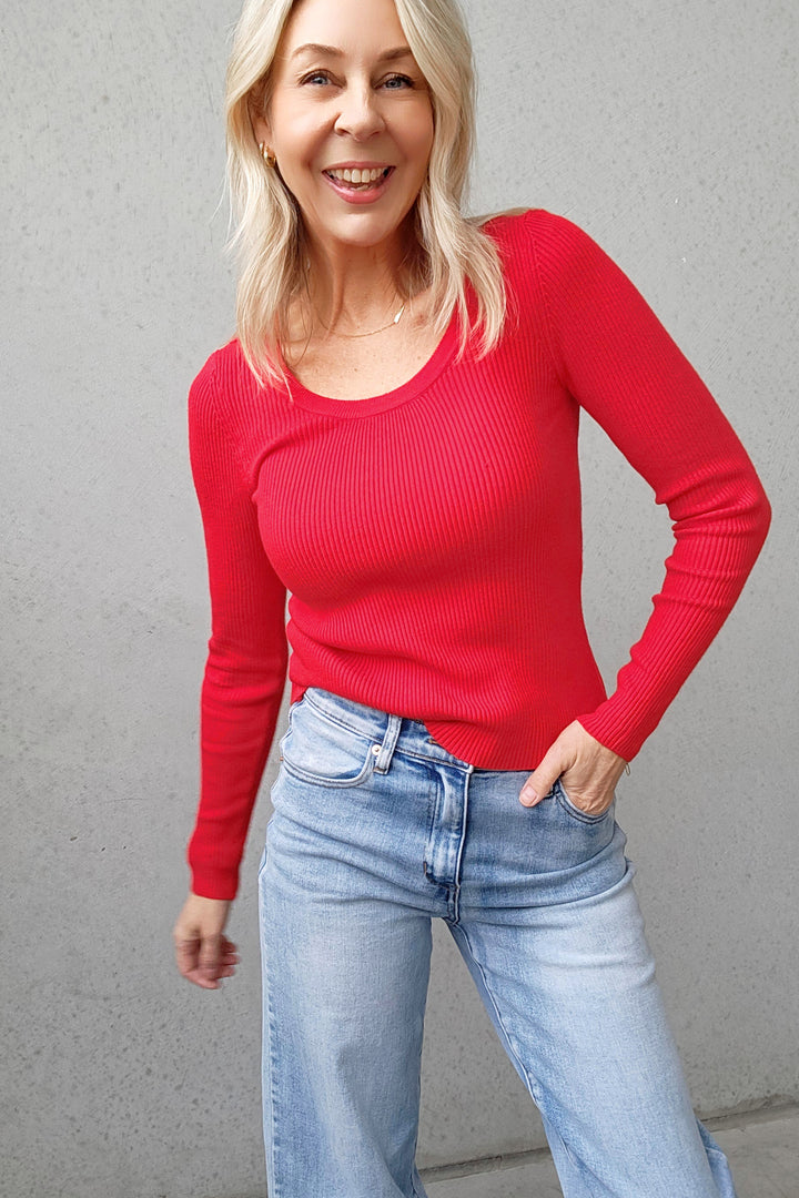 Freya Knit - Red
