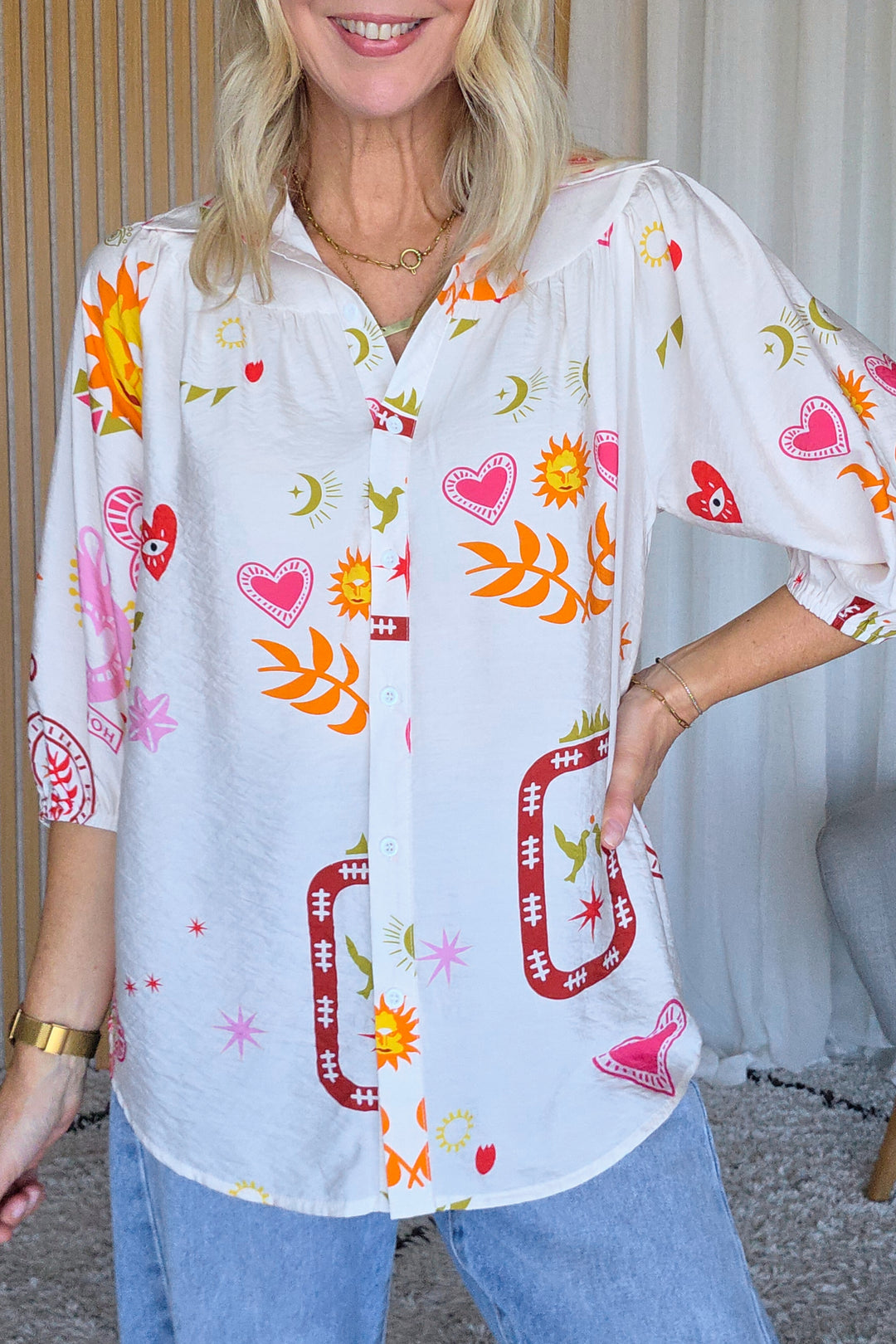 Cosmic Love Shirt - Cream