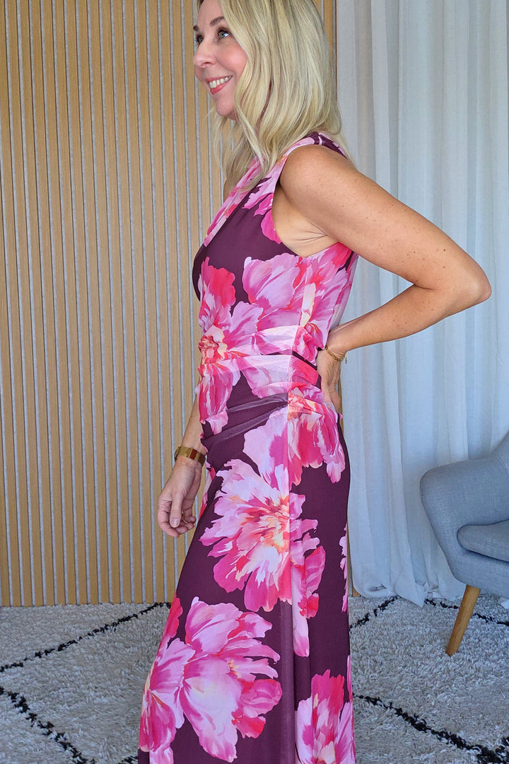 Peony One-Shoulder Mesh Dress