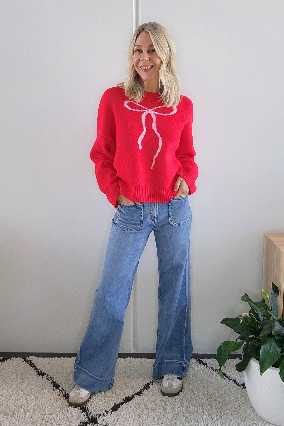 Bow Knit - Red