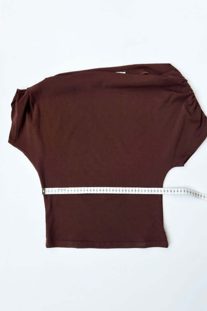 Off-Shoulder Ruched Top - Black