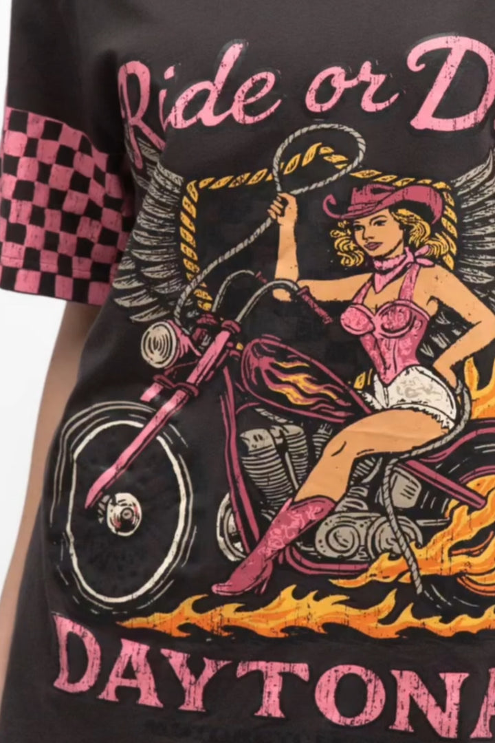 Daytona Tee - Charcoal - Mabel and Woods