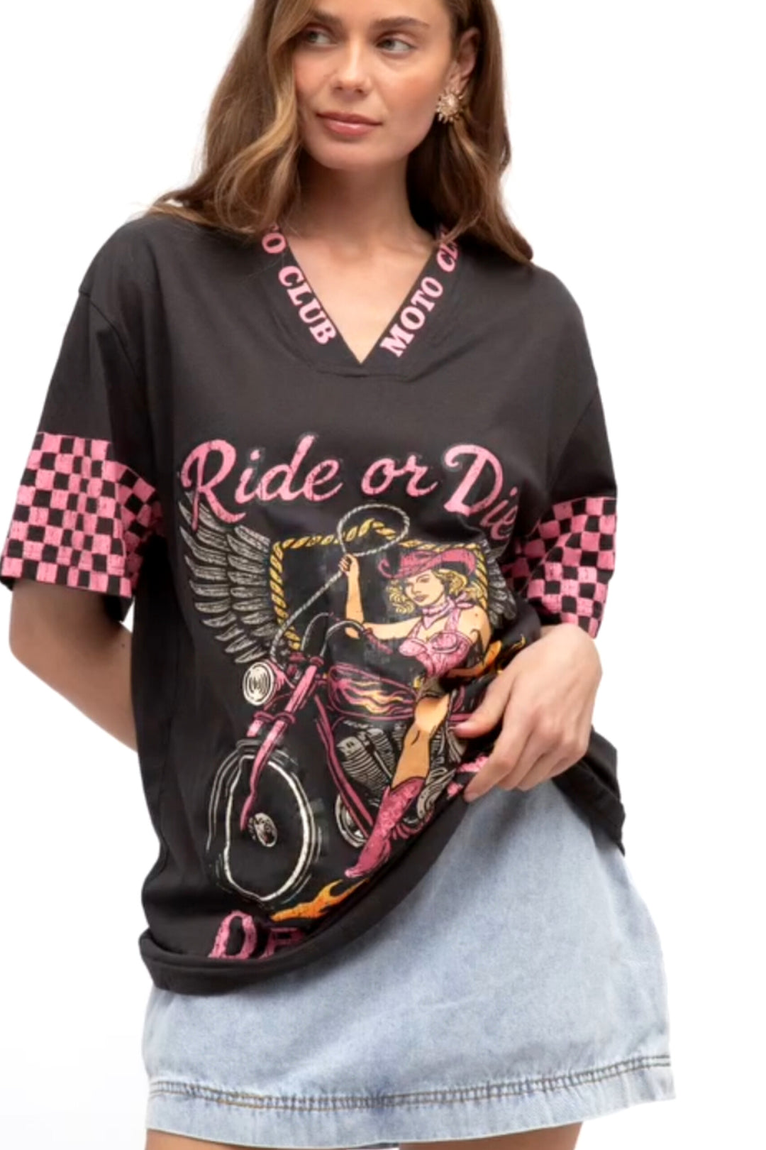 Daytona Tee - Charcoal - Mabel and Woods