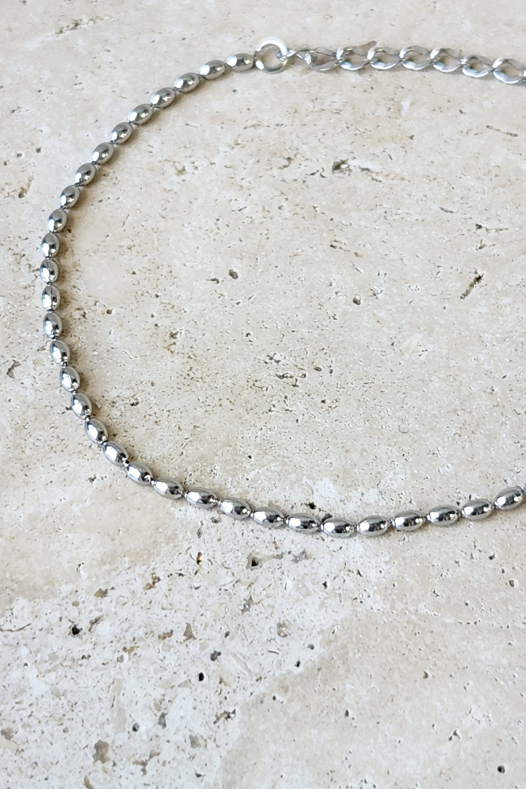 Bean Chain Bracelet - Silver