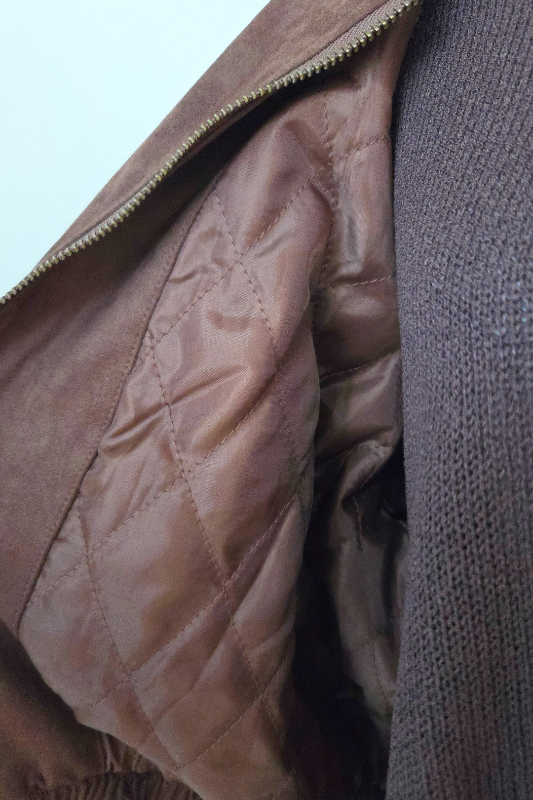 Crop Suede Bomber - Chocolate - Mabel and Woods