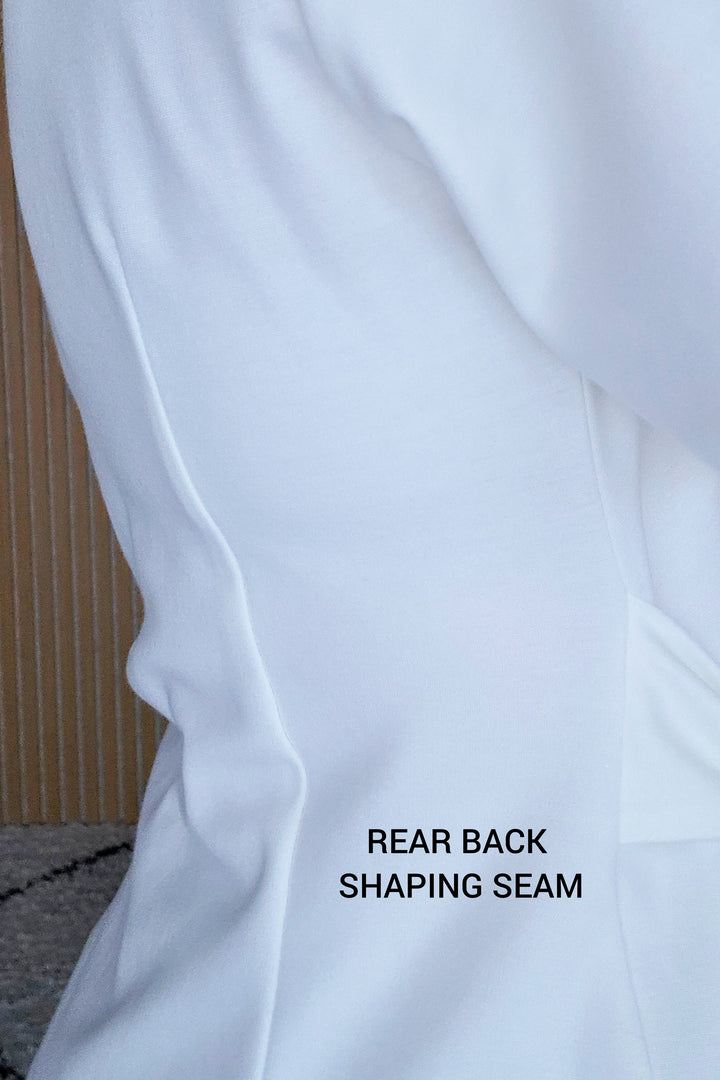 Tie Front Peplum Top - Ivory