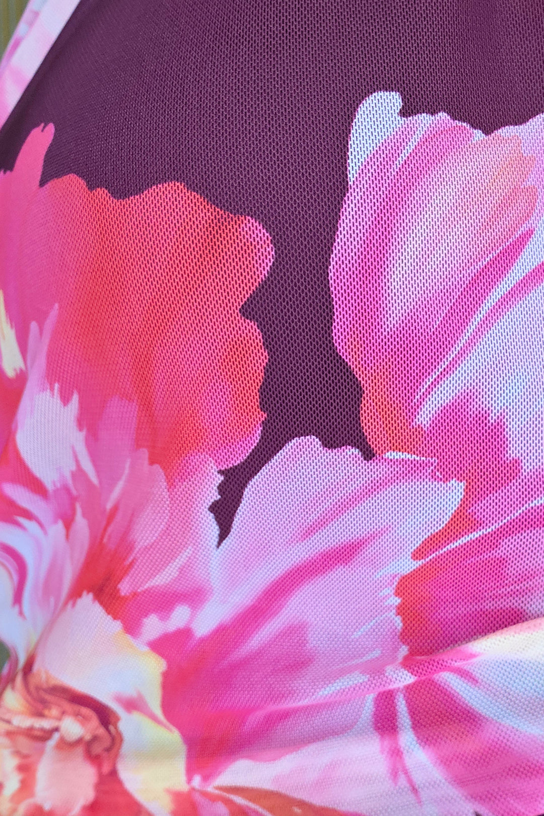 Peony One-Shoulder Mesh Dress