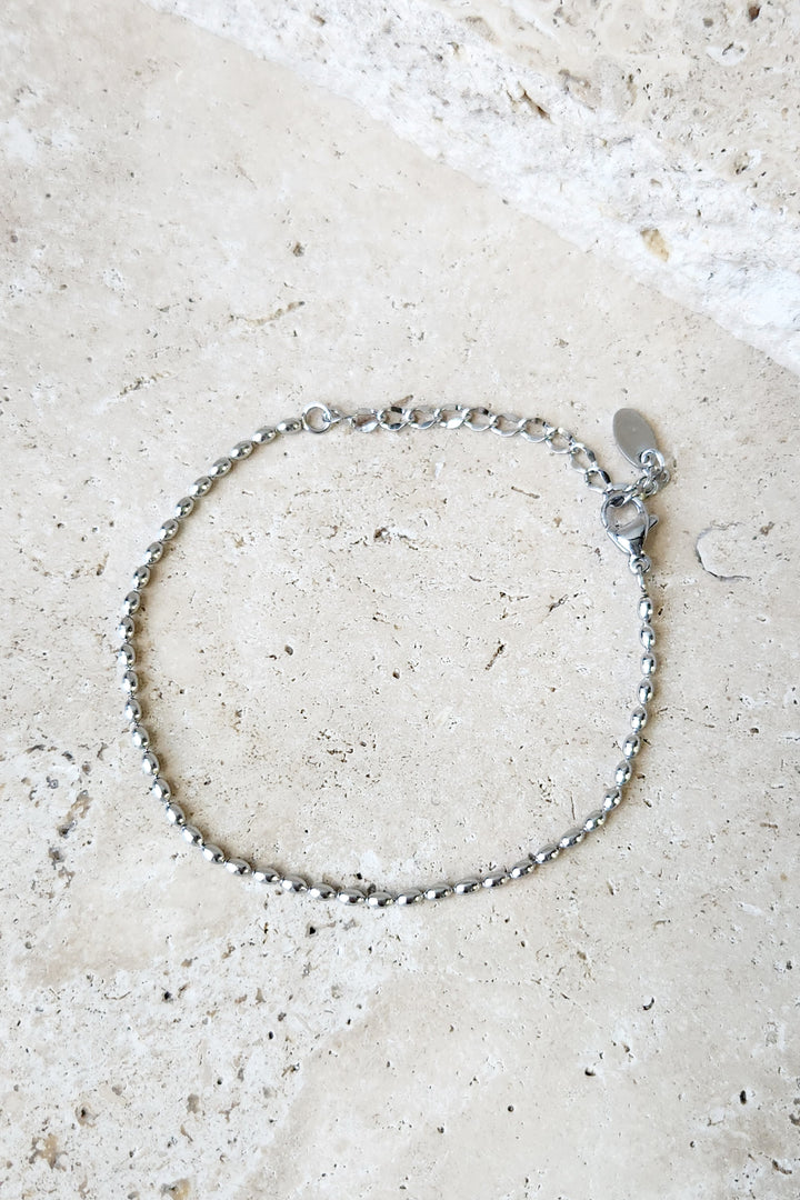Bean Chain Bracelet - Silver