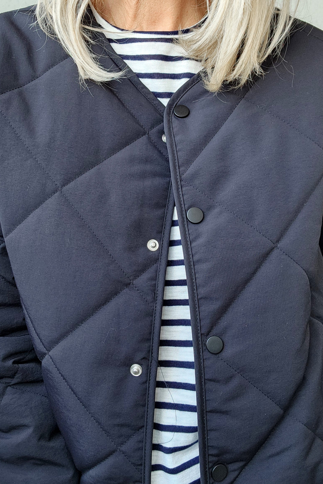 Quilted Spring Jacket - Black