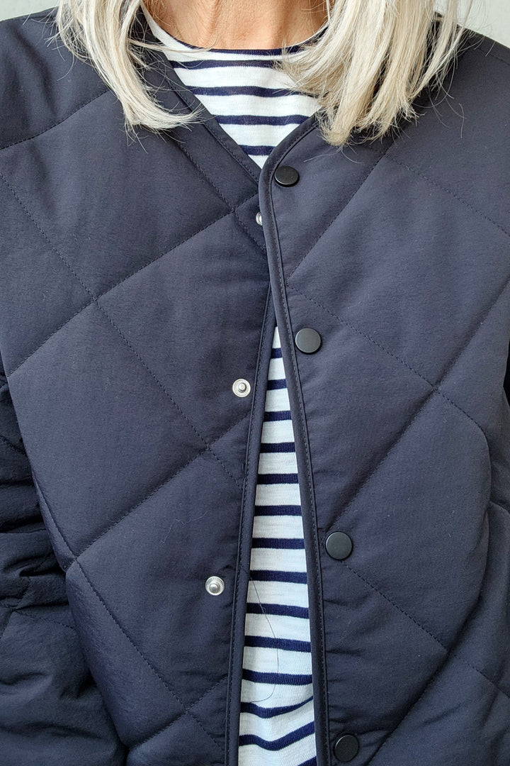 Quilted Spring Jacket - Black