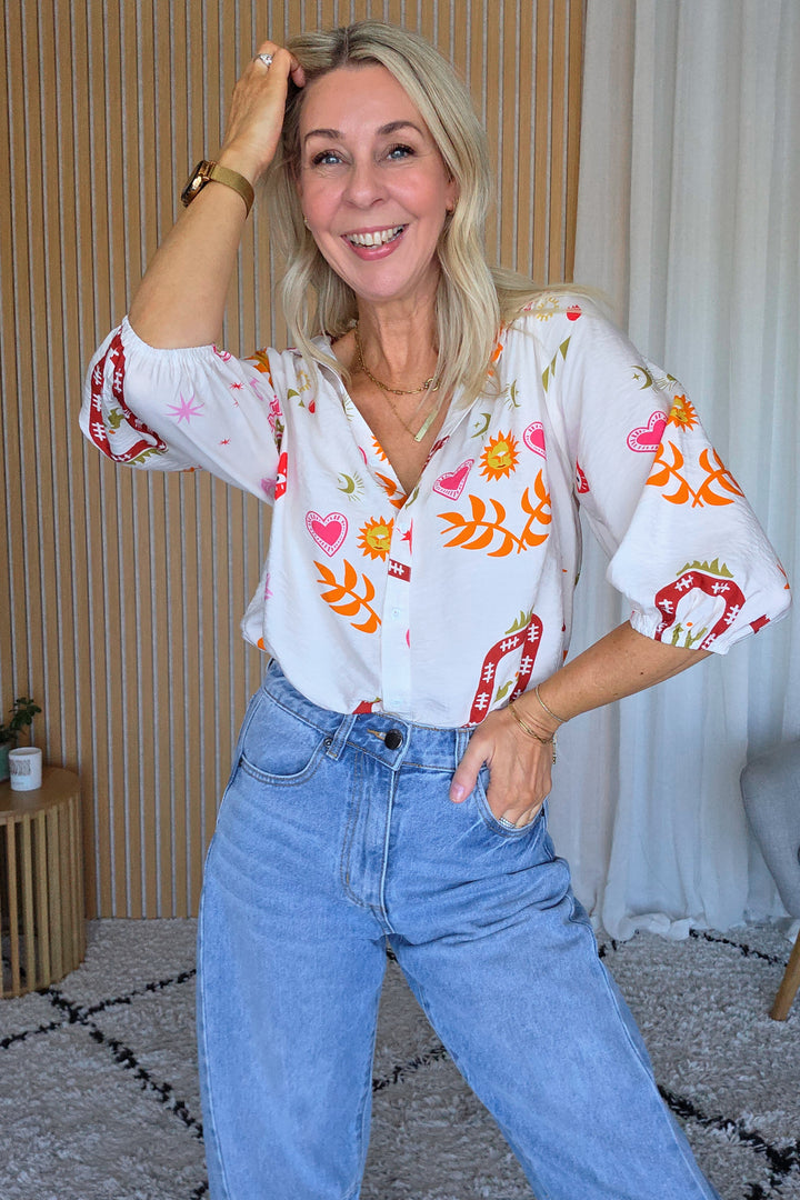 Cosmic Love Shirt - Cream
