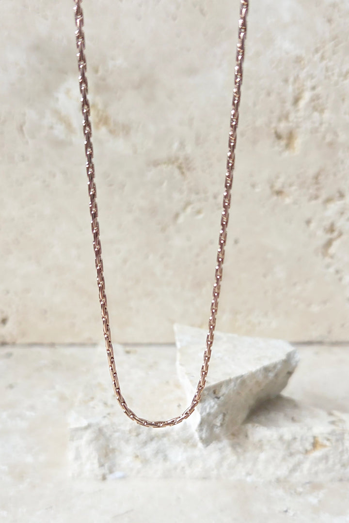 Rose Gold Cable Necklace
