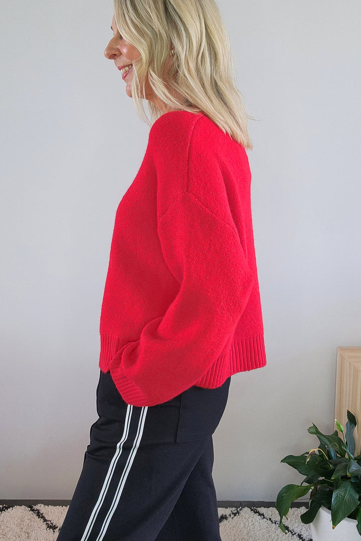 Bow Knit - Red