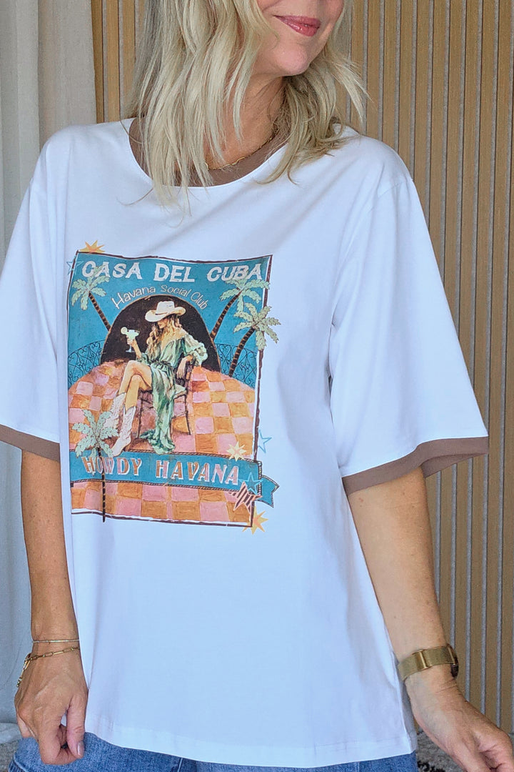 Casa Del Cuba Tee - White