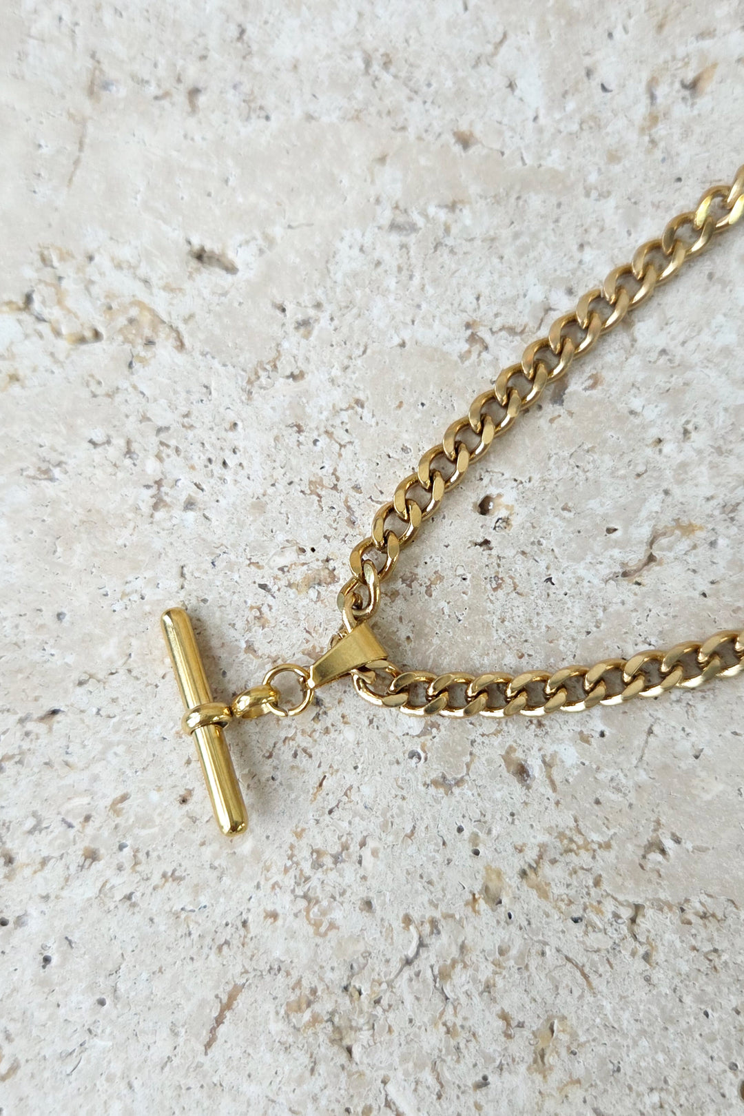 T - Bar Necklace - Gold