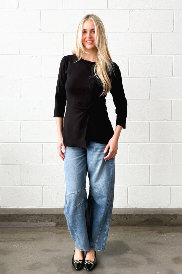 Twist Front Top - Black