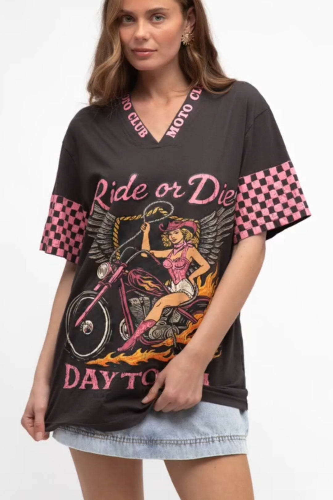 Daytona Tee - Charcoal - Mabel and Woods