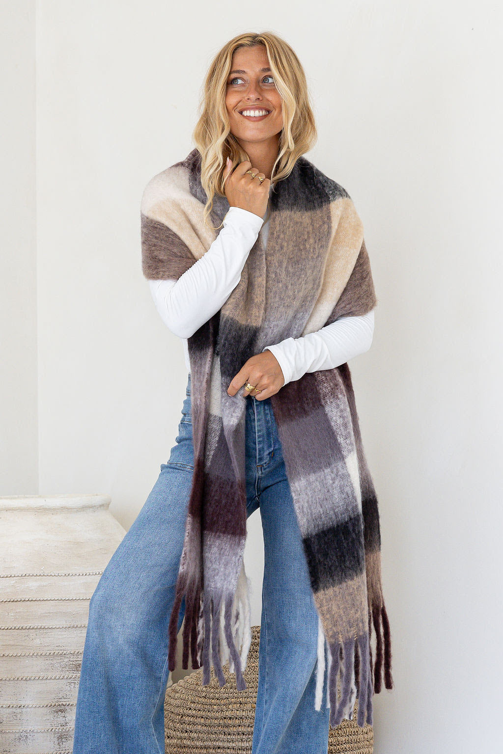 Chocolate Cream Scarf - Mabel and Woods