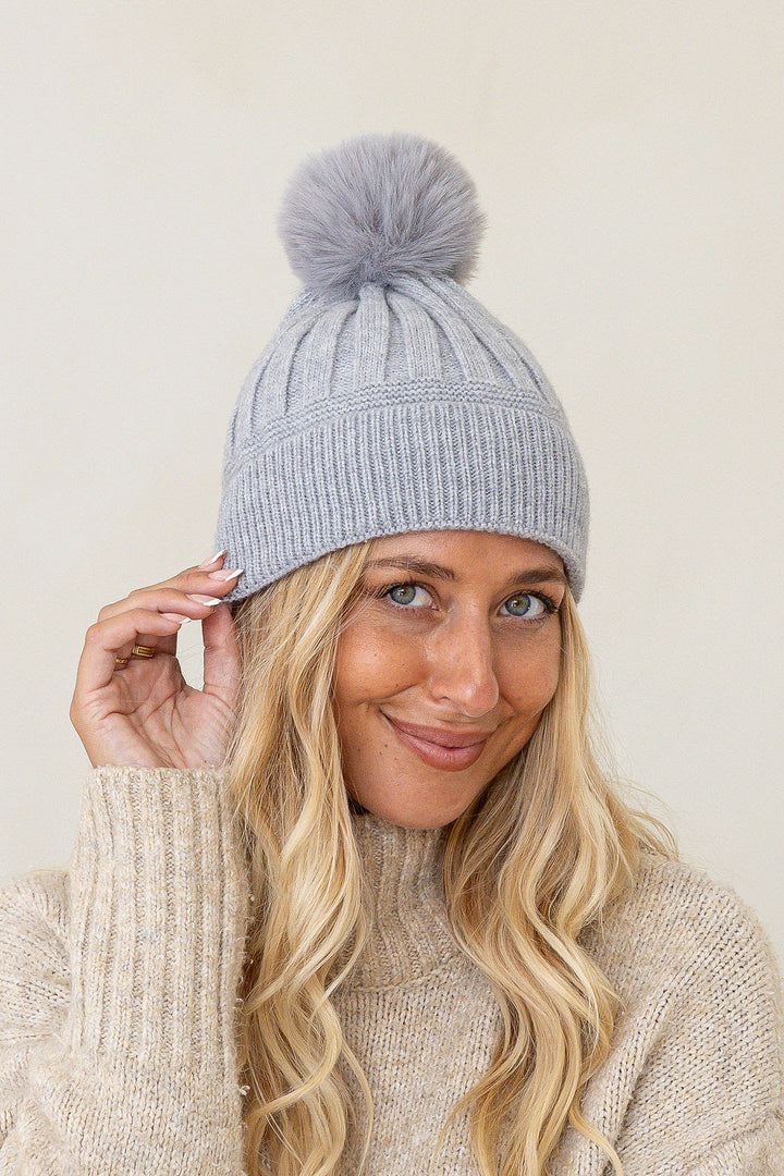 Rib Pom Pom Beanie - Various - Mabel and Woods