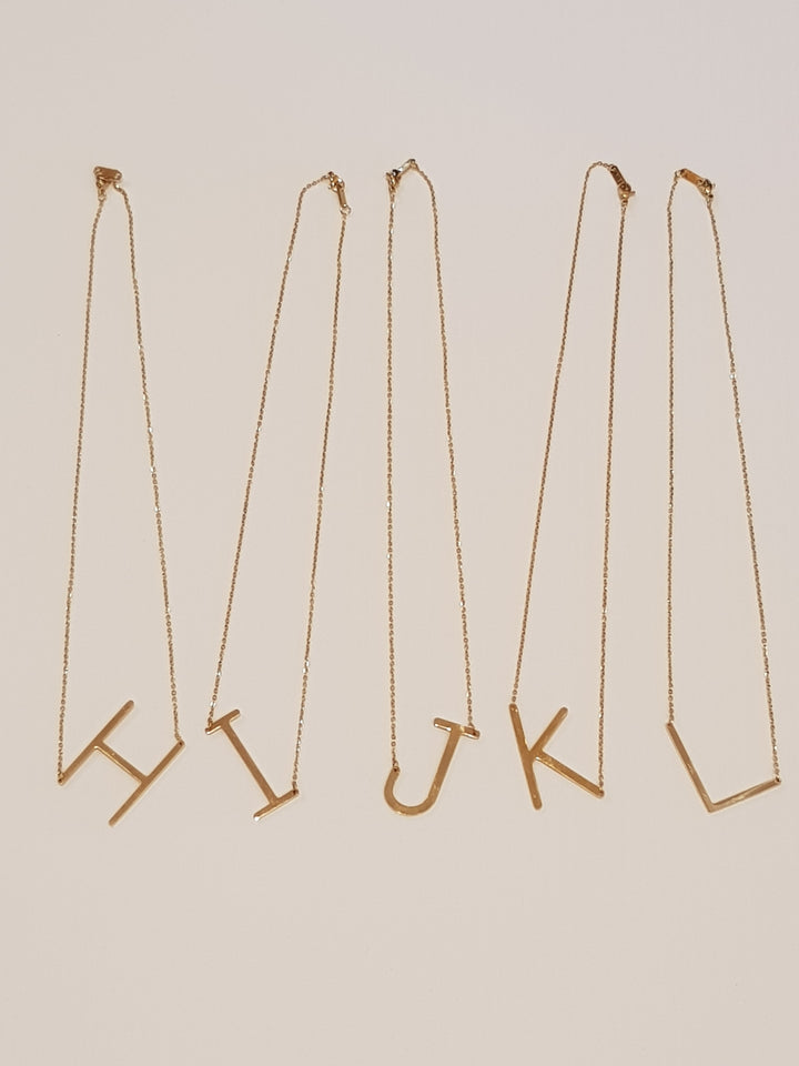 Gold Initial Letter Necklace | Mabel and Woods | Women's Fashion